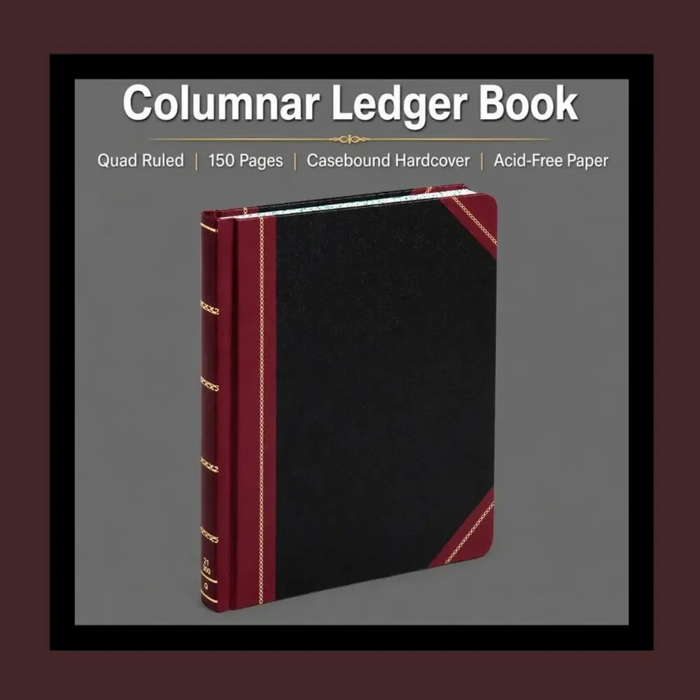 New & Sealed Boorum & Pease Columnar Ledger QUADRILLE Ruled Record Book 150 Pg
